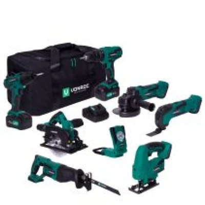 Tool set VPower 20V - 4.0Ah | Incl. 7 machines, 2 batteries and a quick charger 