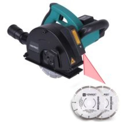 Wall chaser 1700W - 150mm with laser | Incl. 4 diamond discs