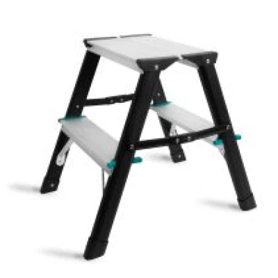 Double sided ladder - 2 steps - antislip | Max. capacity 150kg