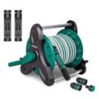 Hose reel with 15m garden hose | Incl. nozzle and couplings