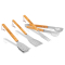 BBQ Kit accessoires - Acier inoxydable | Comprend une pince, une fourchette, une spatule et une brosse de nettoyage