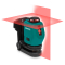 Laser rechargeable 360° à lignes croisées rouges rechargeable 4V | Mise à niveau auto - Portée 20 mètres
