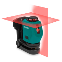 360° Rechargeable Cross line laser 4V red | self-leveling - 20 meter range