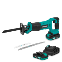 Cordless Reciprocating Saw 20V | Incl. 3 Saw blades - Incl. 2x 2.0Ah batteries and charger
