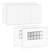 Parois latérales 3x4,5 m pour tente de réception – Set 4 pièces, étanche & UV 50+ | VONROC PT805AA – Blanc