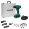 Perceuse sans fil 20V | avec batterie 2.0Ah, chargeur et 46 accessoires dans une mallette premium