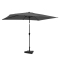 Parasol Rapallo 200x300cm - Parasol Premium - Gris | Pied en béton 20 kg inclus