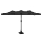 Parasol Iseo 460x270cm - Parasol haut de Gamme - Anthracite/Noir | Pied 26 kg inclus