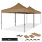 Tente de réception Premium Easy-Up – 6x3 m | Ensemble incl. 2x tente de fête et 1x kit de connexion - Beige