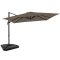 Parasol porte-à-faux Pisogne 300x300cm - Premium parasol - Taupe | Incl. dalles de parasol remplissables