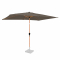 Parasol Rapallo 200x300cm - Parasol rectangulaire haut de gamme - aspect bois | Taupe 